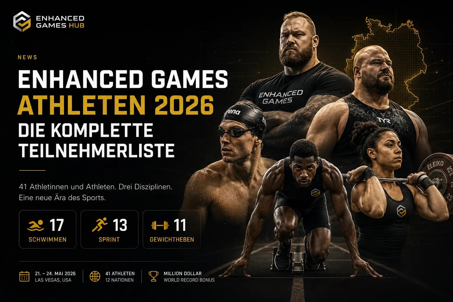 Enhanced Games Athleten 2026 — die komplette Teilnehmerliste
