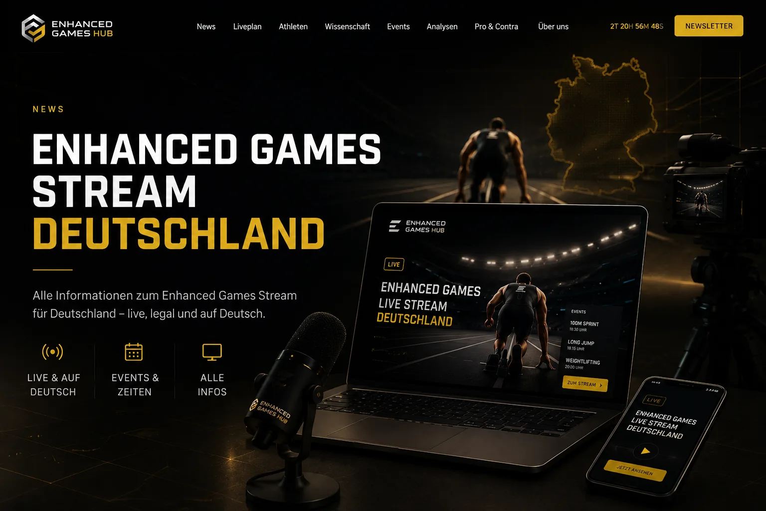 Enhanced Games Stream Deutschland — Übertragung auf Laptop, Tablet und Smartphone