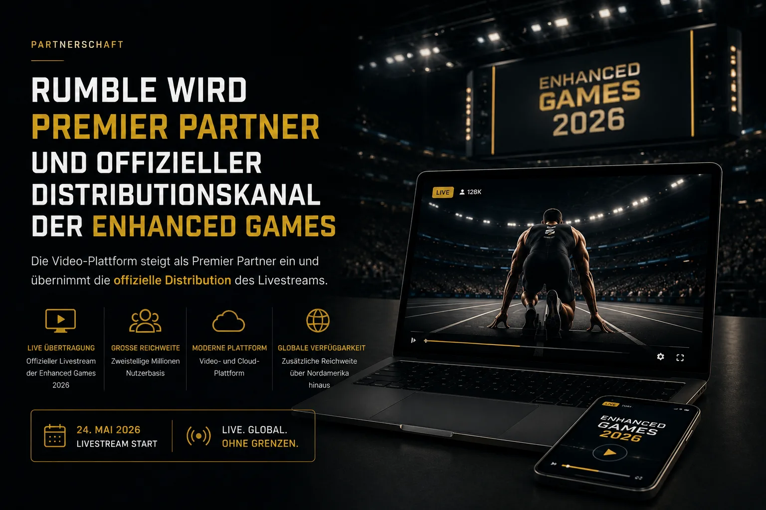 Rumble wird Premier Partner und offizieller Distributionskanal der Enhanced Games